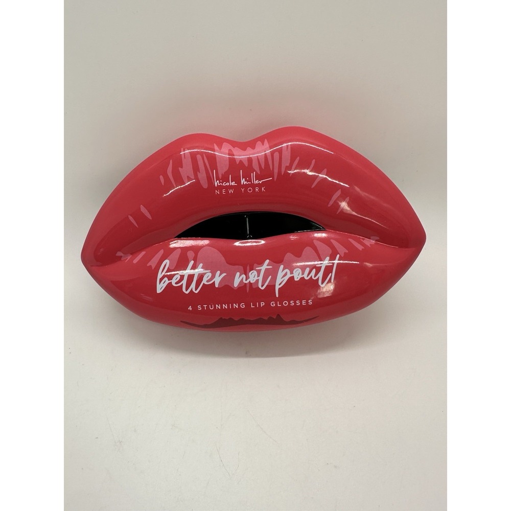 Nicole Miller Lip Gloss Collection 4 Count Pack of‎ 1 Better Not Pout Pink